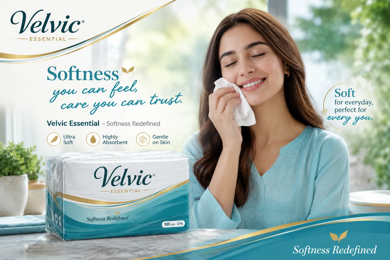 Girl using tissue